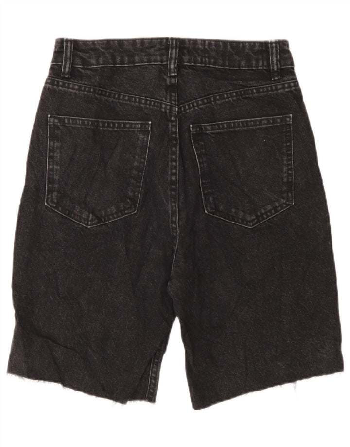 Zara Damen Jeansshorts EU 36 XS W26 Graue Baumwolle