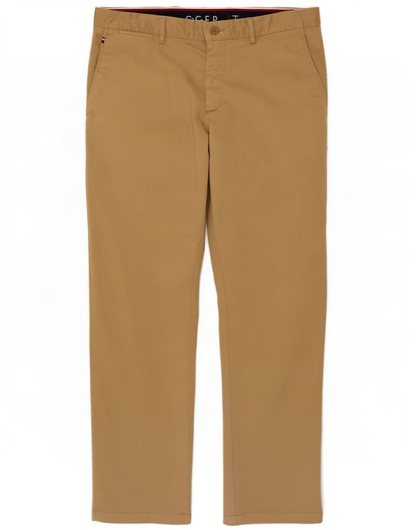 Tommy Hilfiger Herren gerade Chinohose W36 L30 Beige Baumwolle