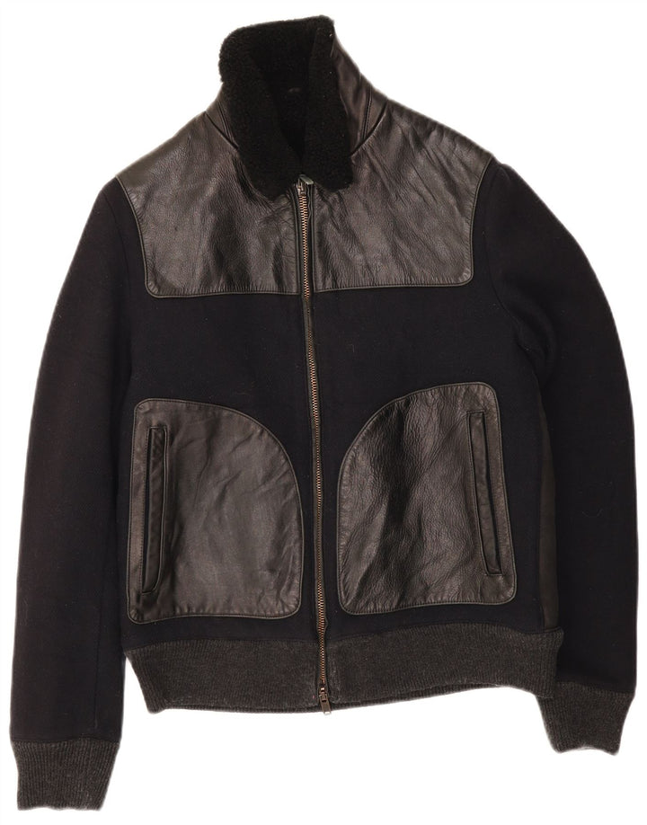 Grifoni Herren Bomberjacke IT 48 Medium Black Colourblock