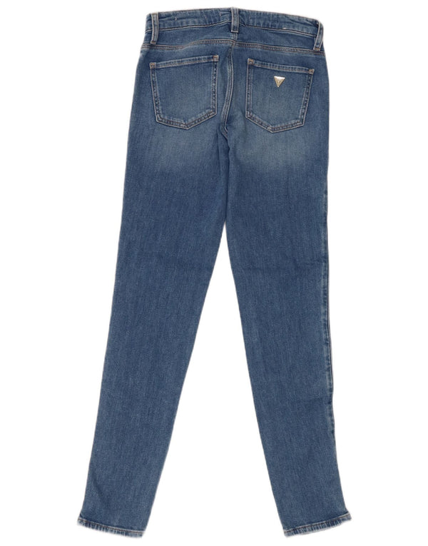 Guess Damen Sexy Curve Skinny Jeans W24 L30 Blaue Baumwolle