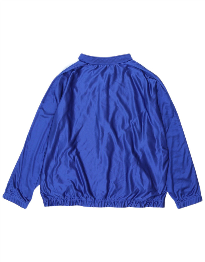 Vintage Herren Trainingsanzug Top Jacke XL Blau Farbblock