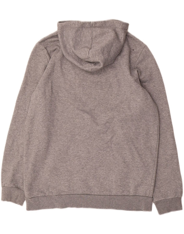 Puma Herren-Kapuzenpullover mit Grafik, mittelgrau gesprenkelte Baumwolle