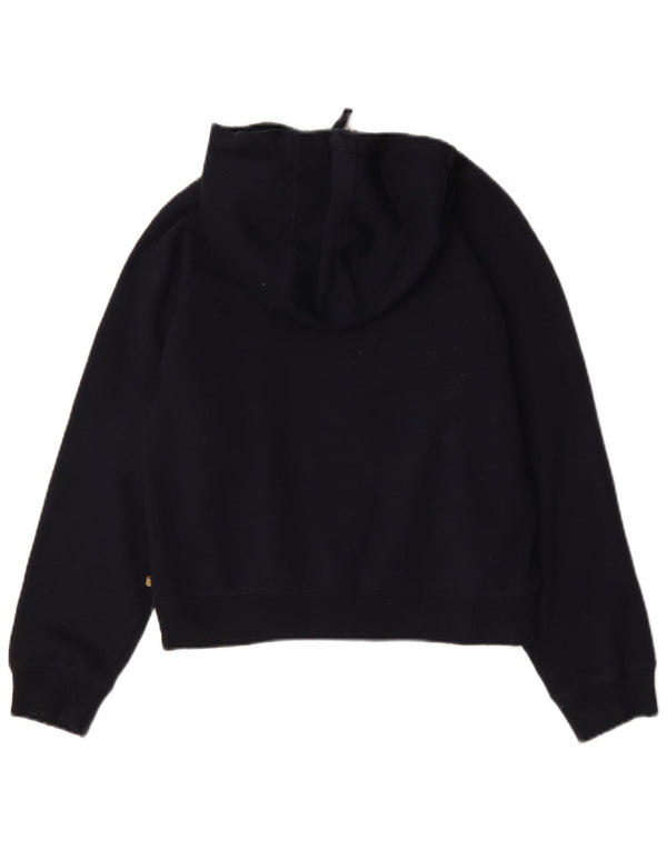 CAT Mädchen-Kapuzenpullover mit Grafik, 11–12 Jahre, marineblaue Baumwolle