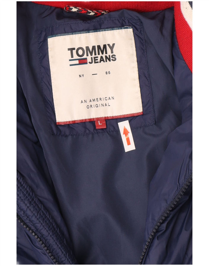 Tommy Hilfiger Herren Wattierte Jacke UK 40 Large Marineblau Polyamid