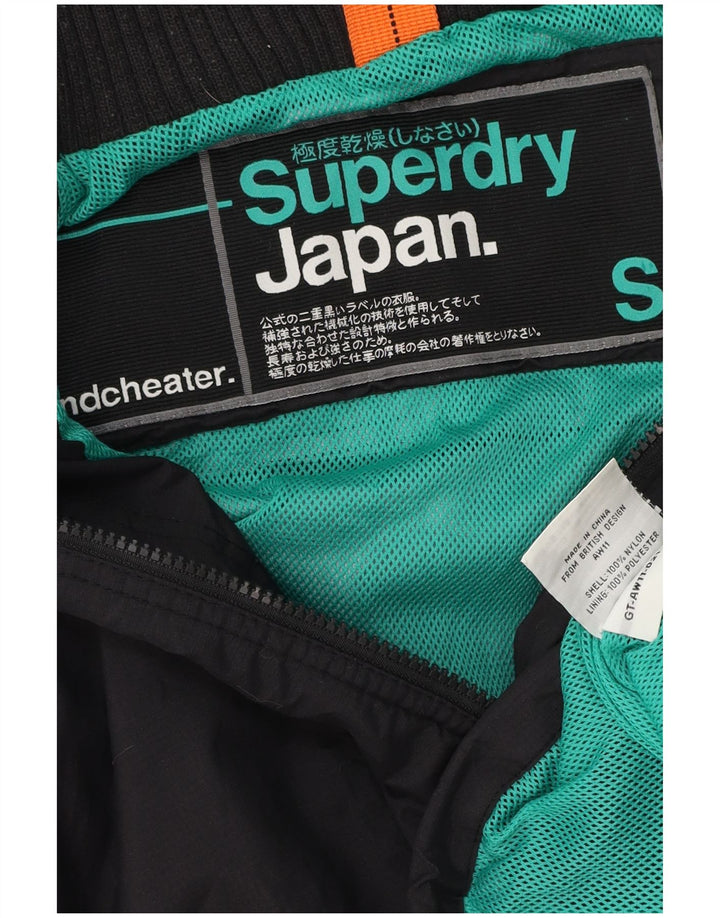 Superdry Damen Graphic Windjacke UK 10 Small Schwarz Polyester