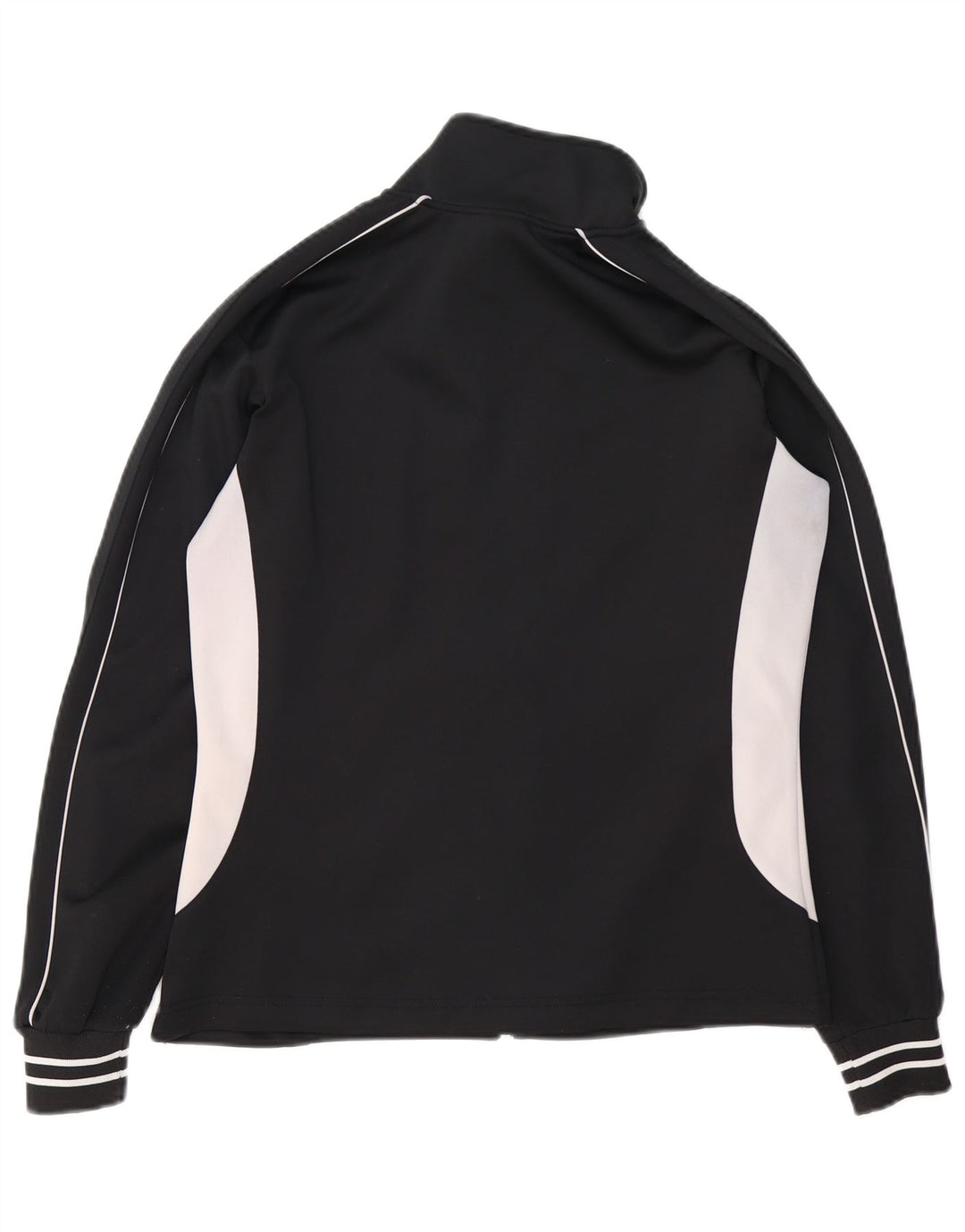 Asics Damen-Trainingsanzug-Top-Jacke UK 14 Mittelschwarzes Colourblock-Polyester
