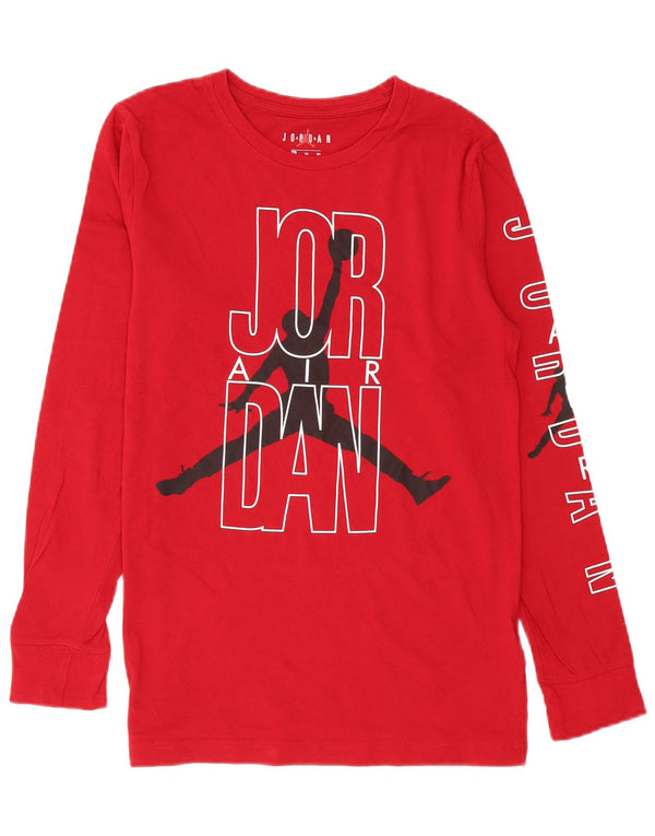 Jordan Boys Graphic Top Langarm 13–14 Jahre XL Rote Baumwolle