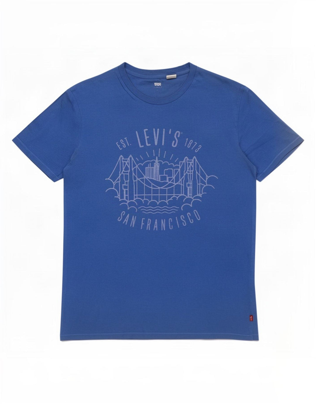 Levi's Herren-T-Shirt mit Grafik, mittelblaue Baumwolle