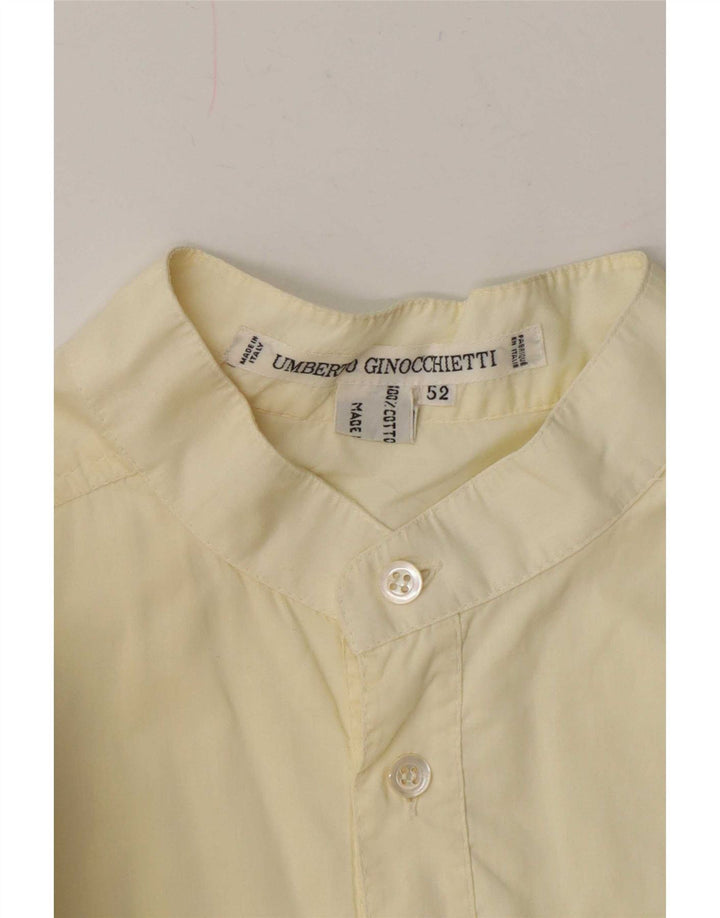Umberto Ginocchietti Herren Kurzarm-Pulloverhemd IT 52 Large Gelb