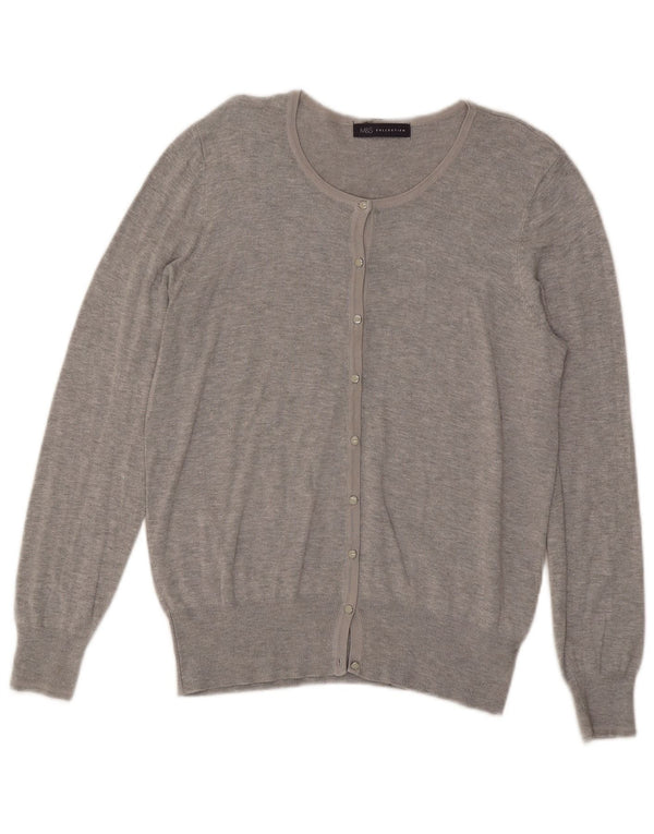 Marks & Spencer Damen-Cardigan-Pullover UK 16 Große grau gefleckte Viskose