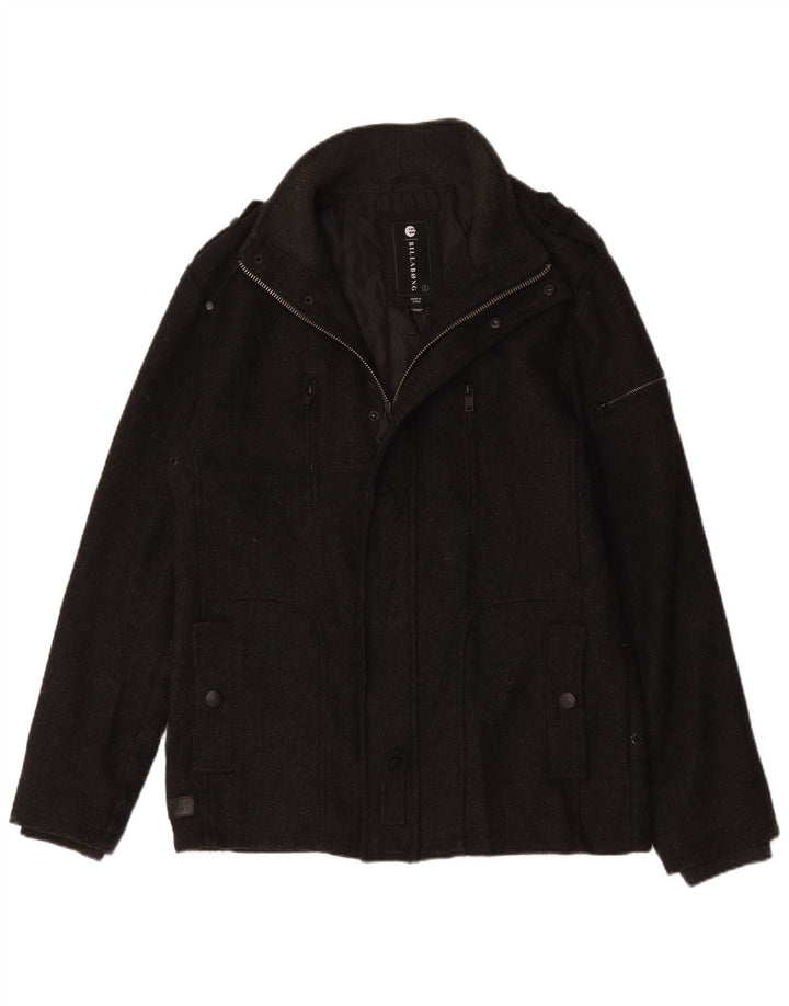 Billabong Herren Militärjacke UK 40 Large Grau Polyester