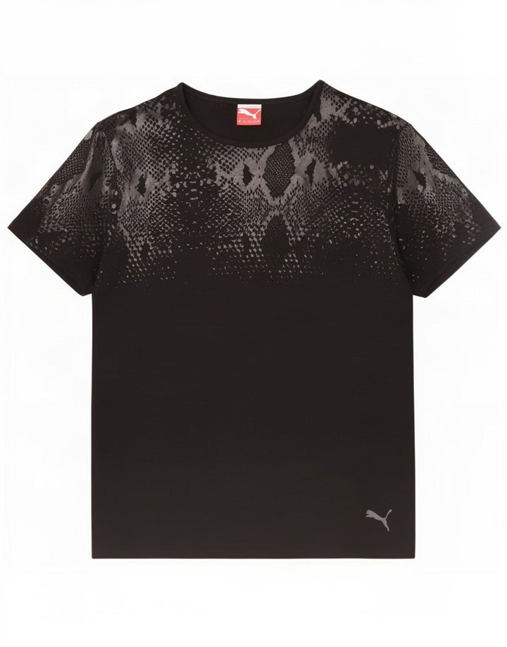 Puma Herren T-Shirt Top Medium Schwarz Animal Print