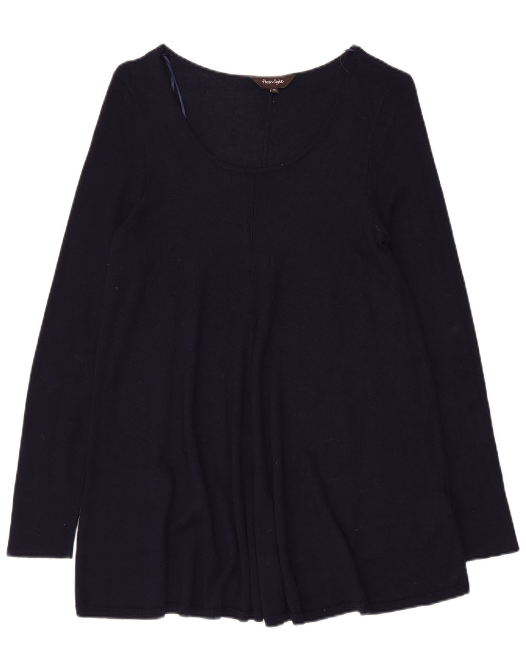 PHASE EIGHT Langarm-Blusenoberteil für Damen UK 12 Mittelmarineblaue Viskose