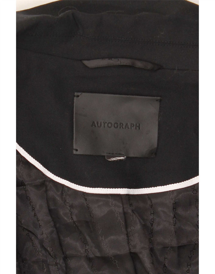 Marks & Spencer Damen Autograph 1-Knopf-Blazerjacke UK 18 XL Schwarz