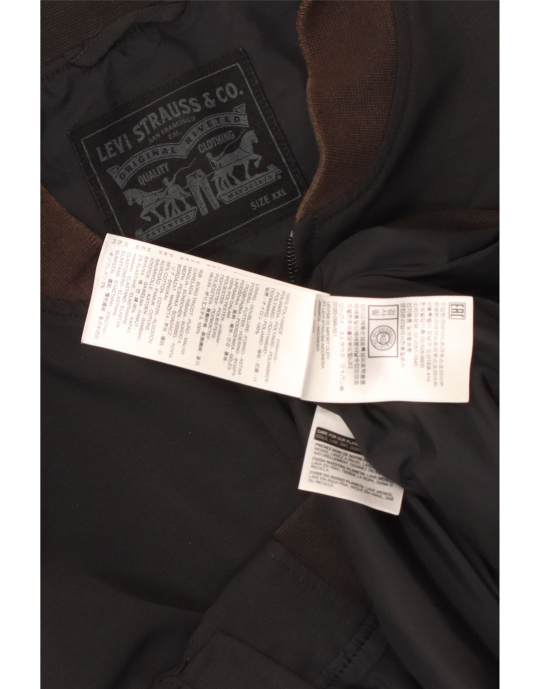 Levi's Herren Bomberjacke UK 44 2XL Schwarz Polyamid