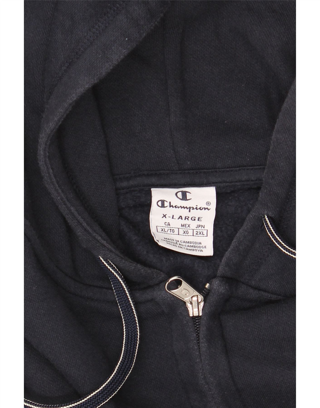Champion Herren-Kapuzenpullover mit Reißverschluss, XL, Marineblau