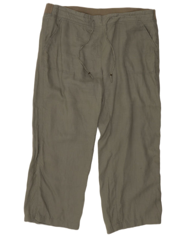 Marks & Spencer Damen-Freizeithose mit lockerer Passform, UK 16, Größe L, W38, L27, Khaki