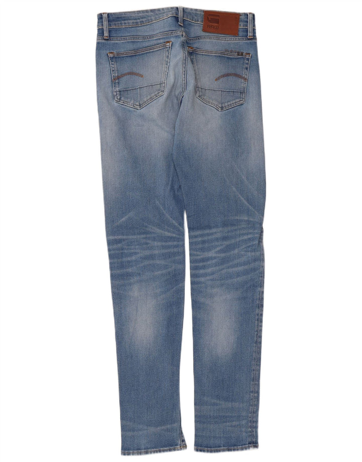 G-Star Herren 3301 Slim Jeans W30 L36 Blaue Baumwolle