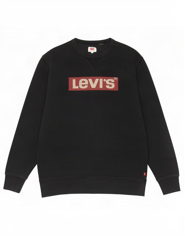 Levi's Herren-Sweatshirt mit Grafik, groß, aus schwarzer Baumwolle