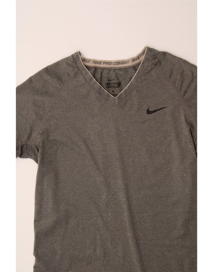 NIKE Womens Dri Fit T-Shirt Top UK 14 Large Grey Polyester Vintage Nike and Second-Hand Nike from Messina Hembry 