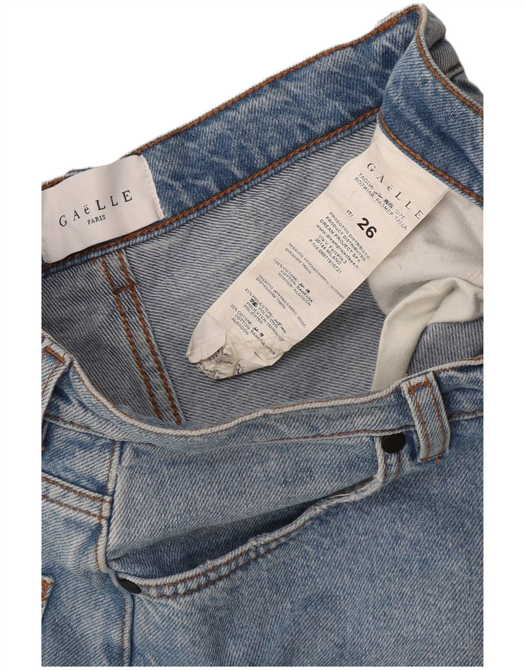 Gaelle Womens Denim Skort W26 Small Blaue Baumwolle