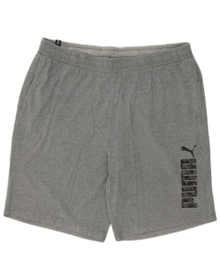 PUMA Herren Graphic Sport Shorts 2XL Grau Baumwolle
