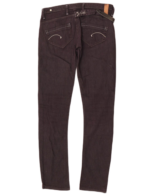 G-Star Womens 3301 Slim Jeans W27 L30 Navy Blue Cotton