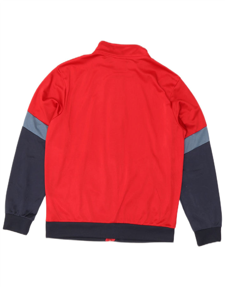 DIADORA Herren-Trainingsanzug-Oberteil, Mittelrotes Farbblock-Polyester