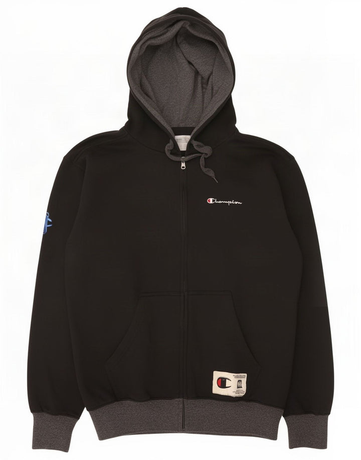 Champion Herren-Kapuzenpullover mit Reißverschluss, mittelschwarz, Baumwolle