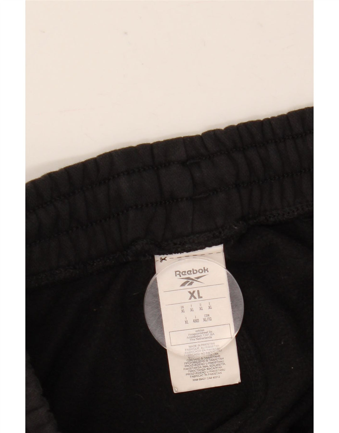 Reebok Herren Graphic Trainingshose Jogger XL Schwarz Baumwolle