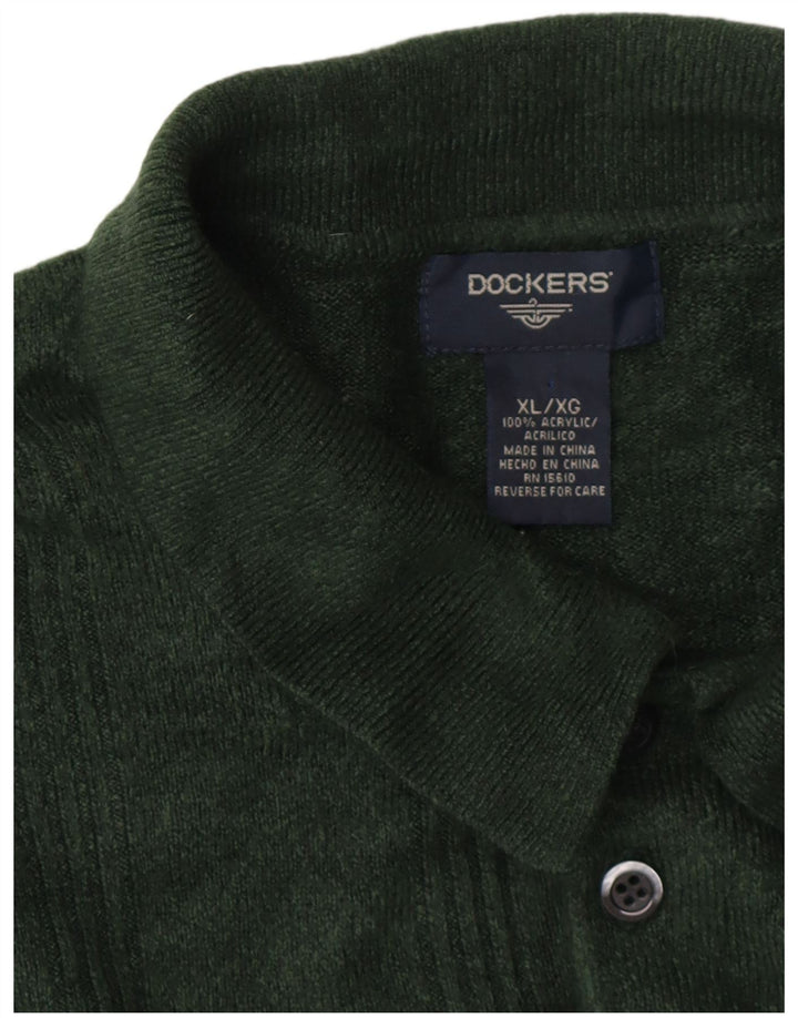 DOCKERS Herren-Pullover mit Rollkragen, XL, grünes Acryl