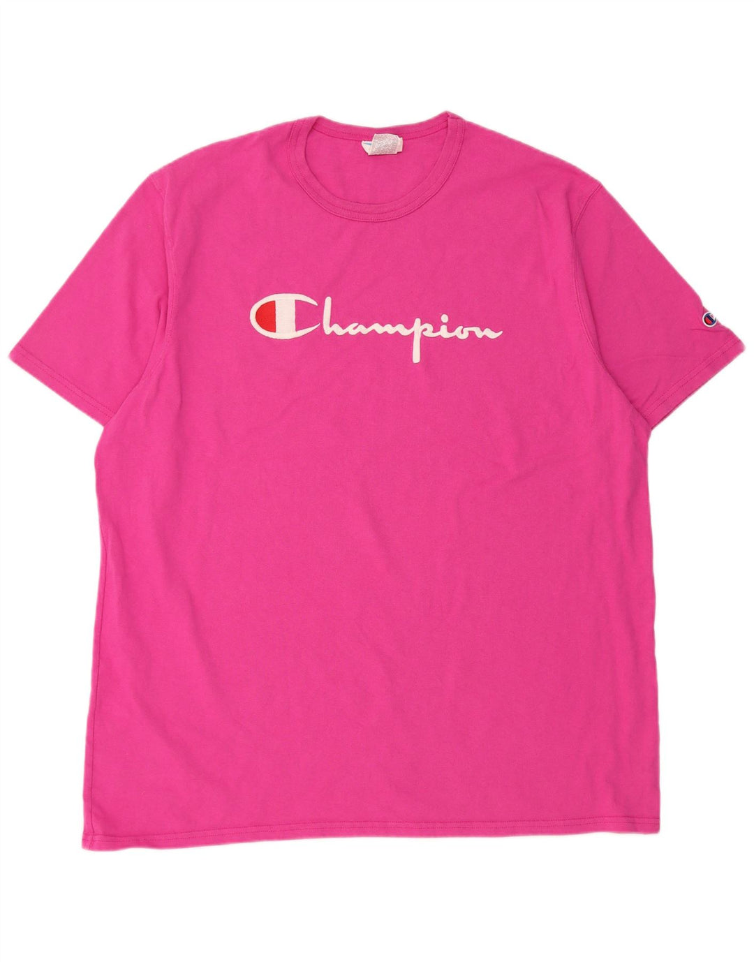 Champion Herren Grafik T-Shirt Top 2XL Rosa Baumwolle