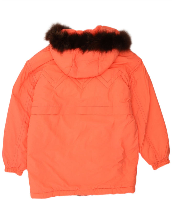 Fila Damen Kapuzen-Übergröße, gepolsterter Mantel IT 44 Mittelorange Polyamid