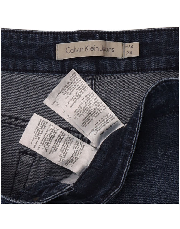Calvin Klein Damen Skinny Jeans W34 L34 Blaue Baumwolle