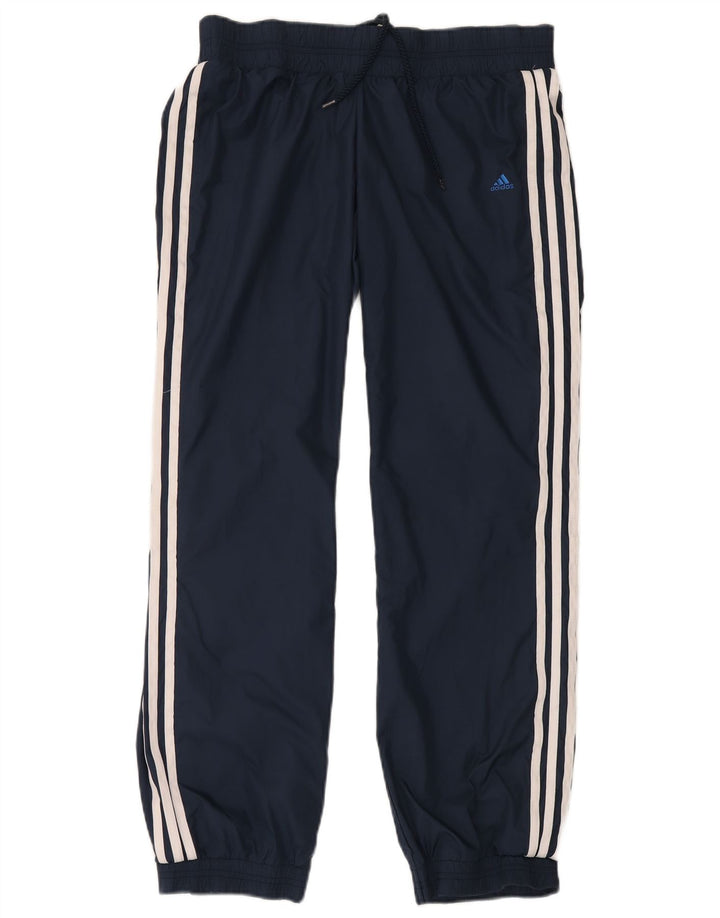 ADIDAS Damen Trainingshose Jogger UK 10 Small Marineblau Polyamid