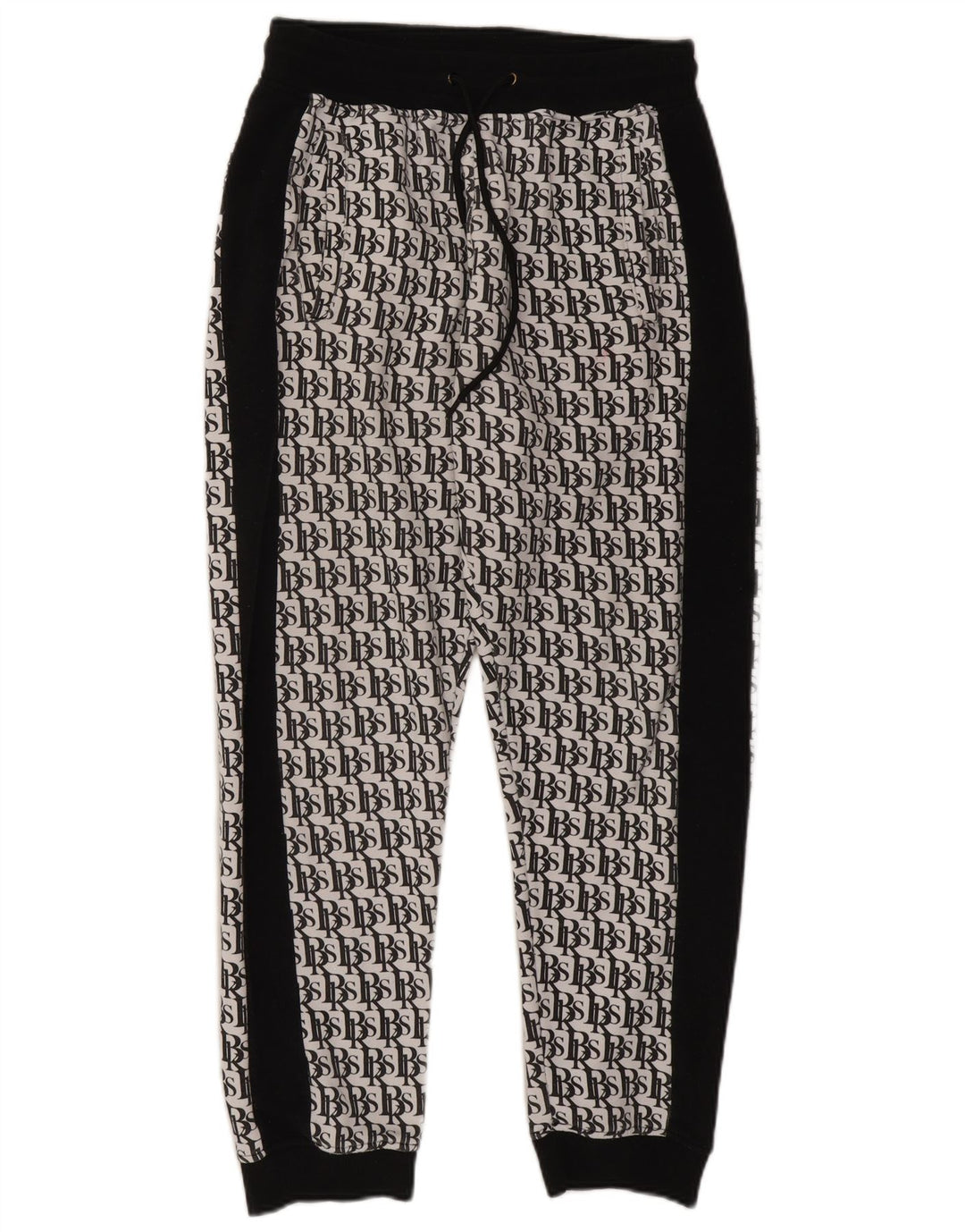 BLACK SQUAD Herren-Trainingsanzug mit grafischer regulärer Passform, XL, Weiß, Farbblock