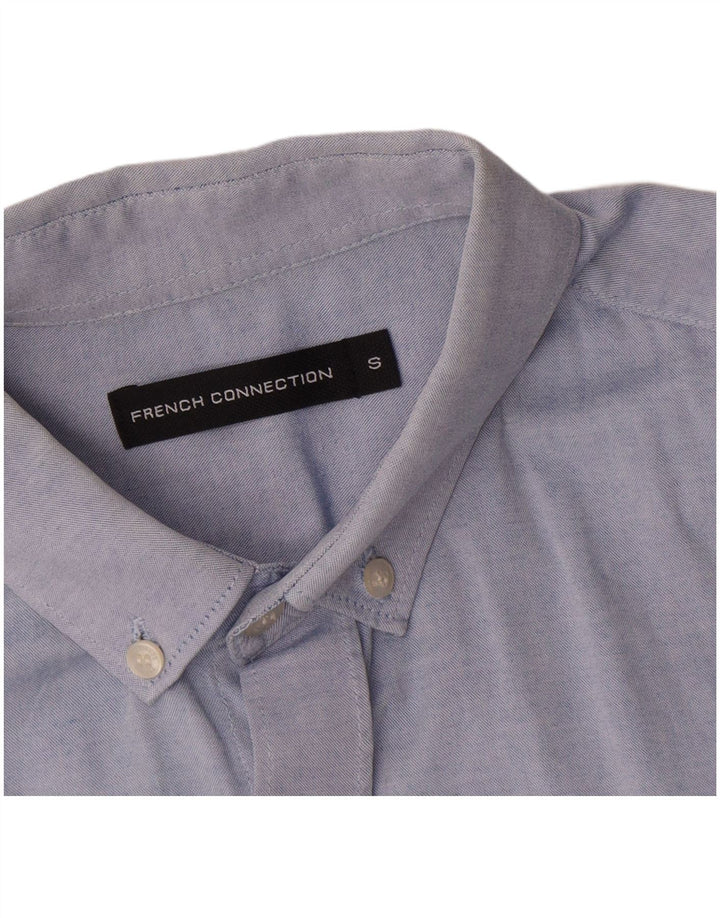 French Connection Herren-Hemd, Größe S, Blau, Baumwolle
