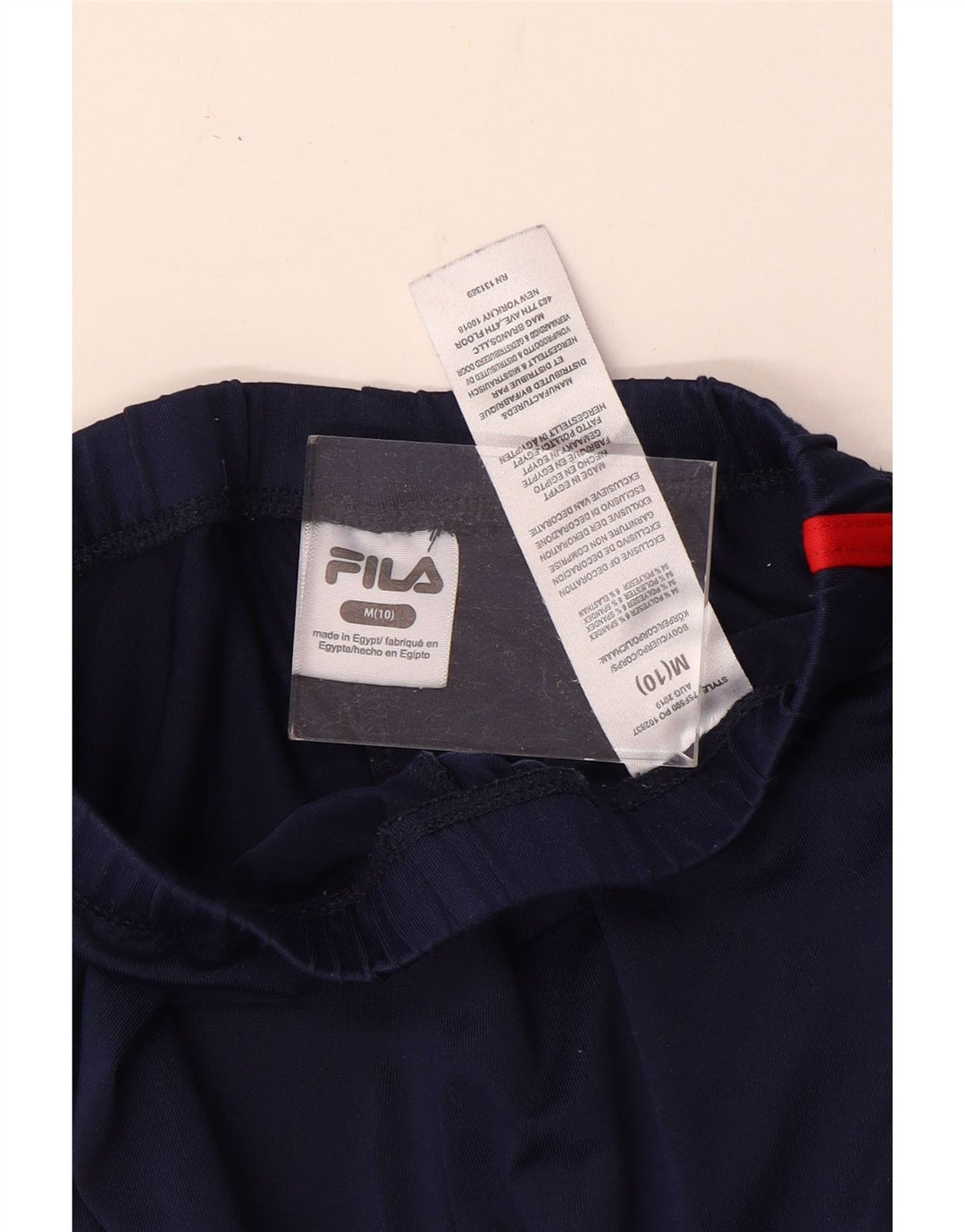 Fila Jungen-Trainingshose mit Grafik, 9–10 Jahre, mittelmarineblaues Polyester