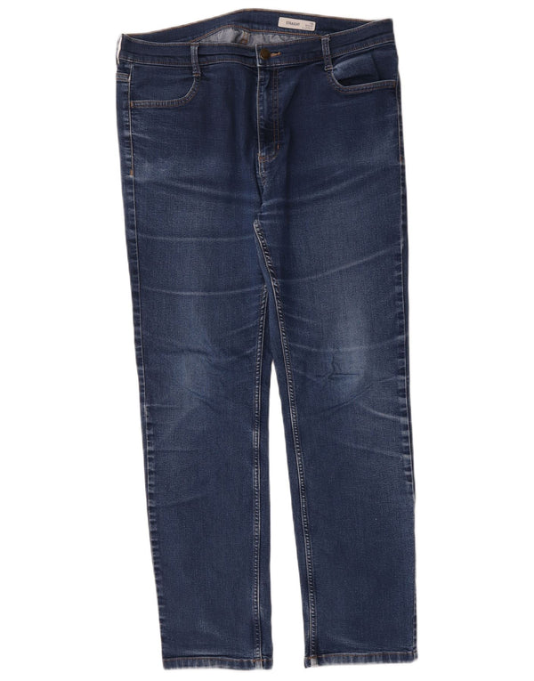 Marks & Spencer Damen Straight Jeans UK 16 Large W36 L29 Blaue Baumwolle