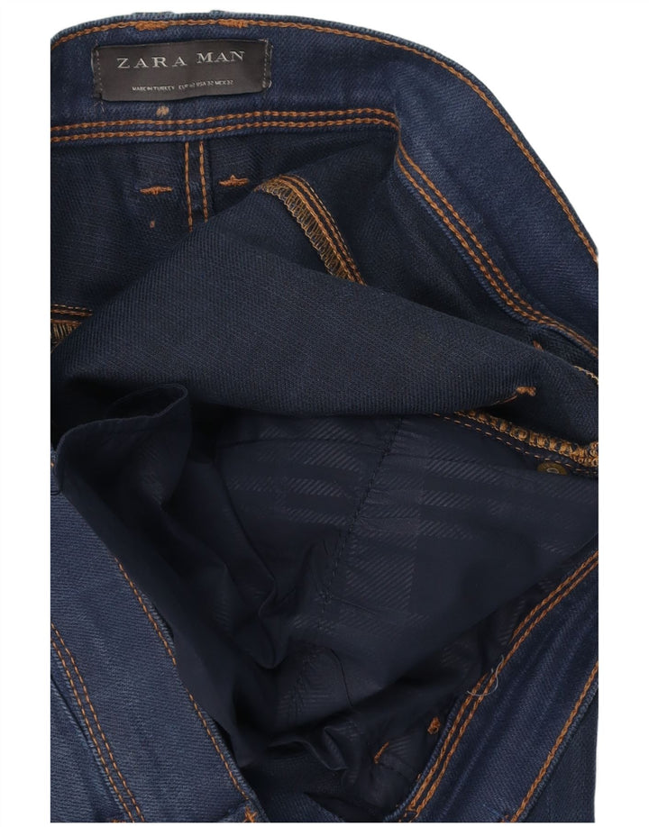Zara Herren Slim Jeans EU 42 Large W32 L31 Marineblau