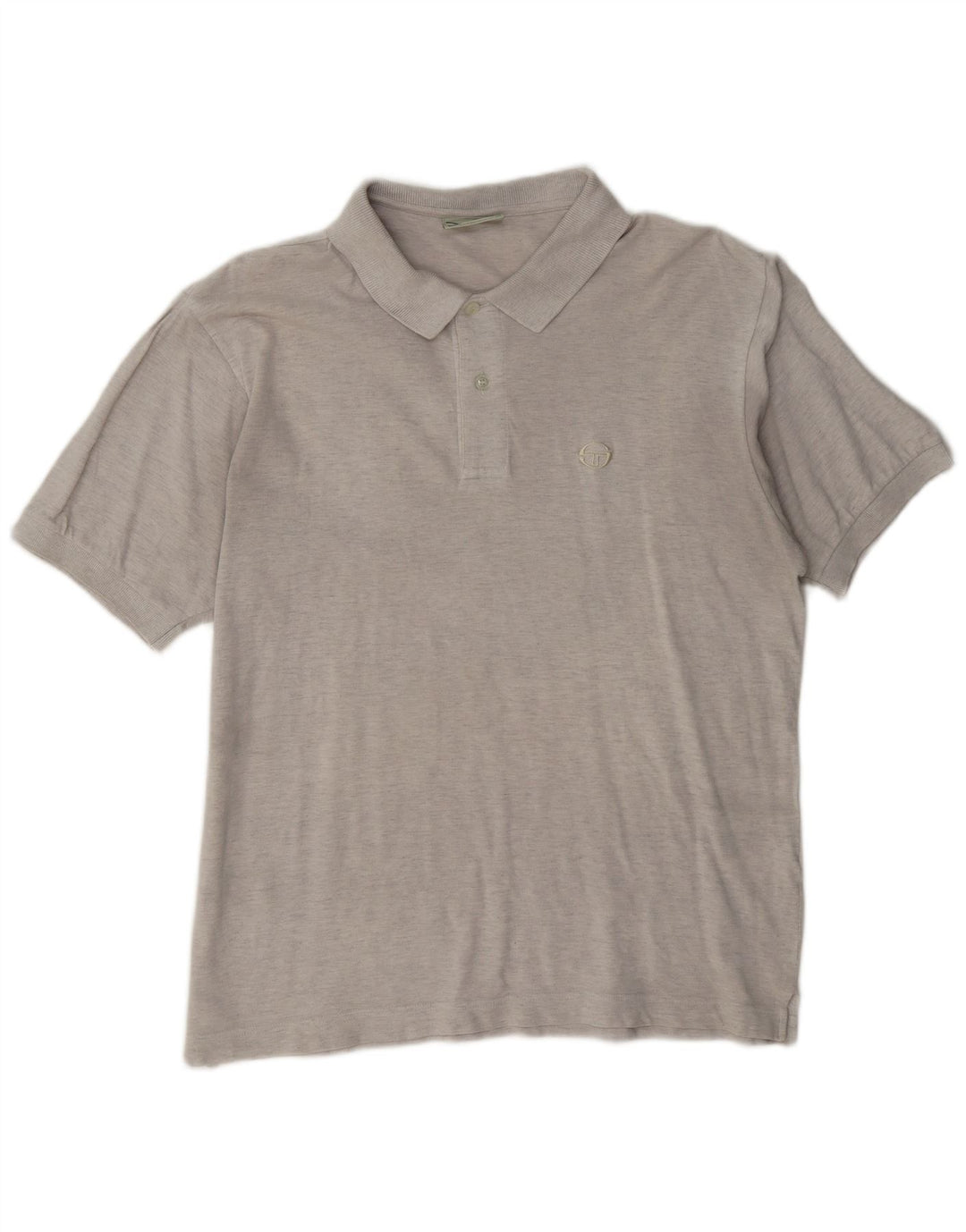 Sergio Tacchini Herren Poloshirt IT 50 mittelgraue Baumwolle