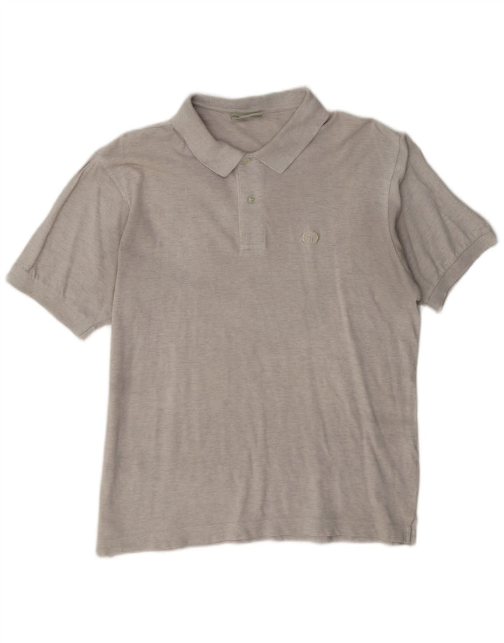 Sergio Tacchini Herren Poloshirt IT 50 mittelgraue Baumwolle