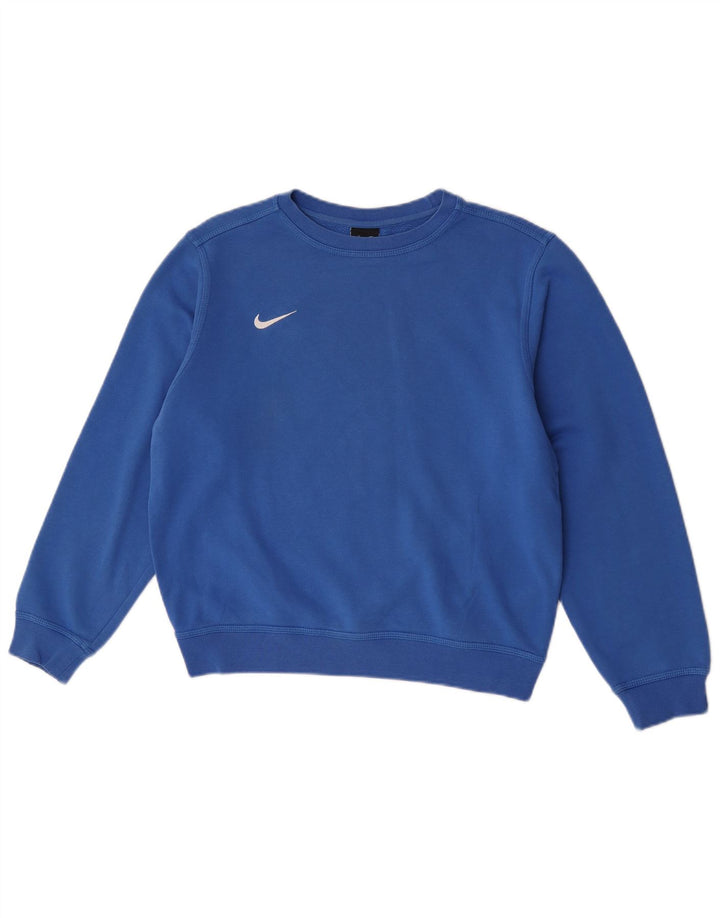 Nike Sweatshirt-Pullover für Jungen, 12–13 Jahre, groß, blaue Baumwolle