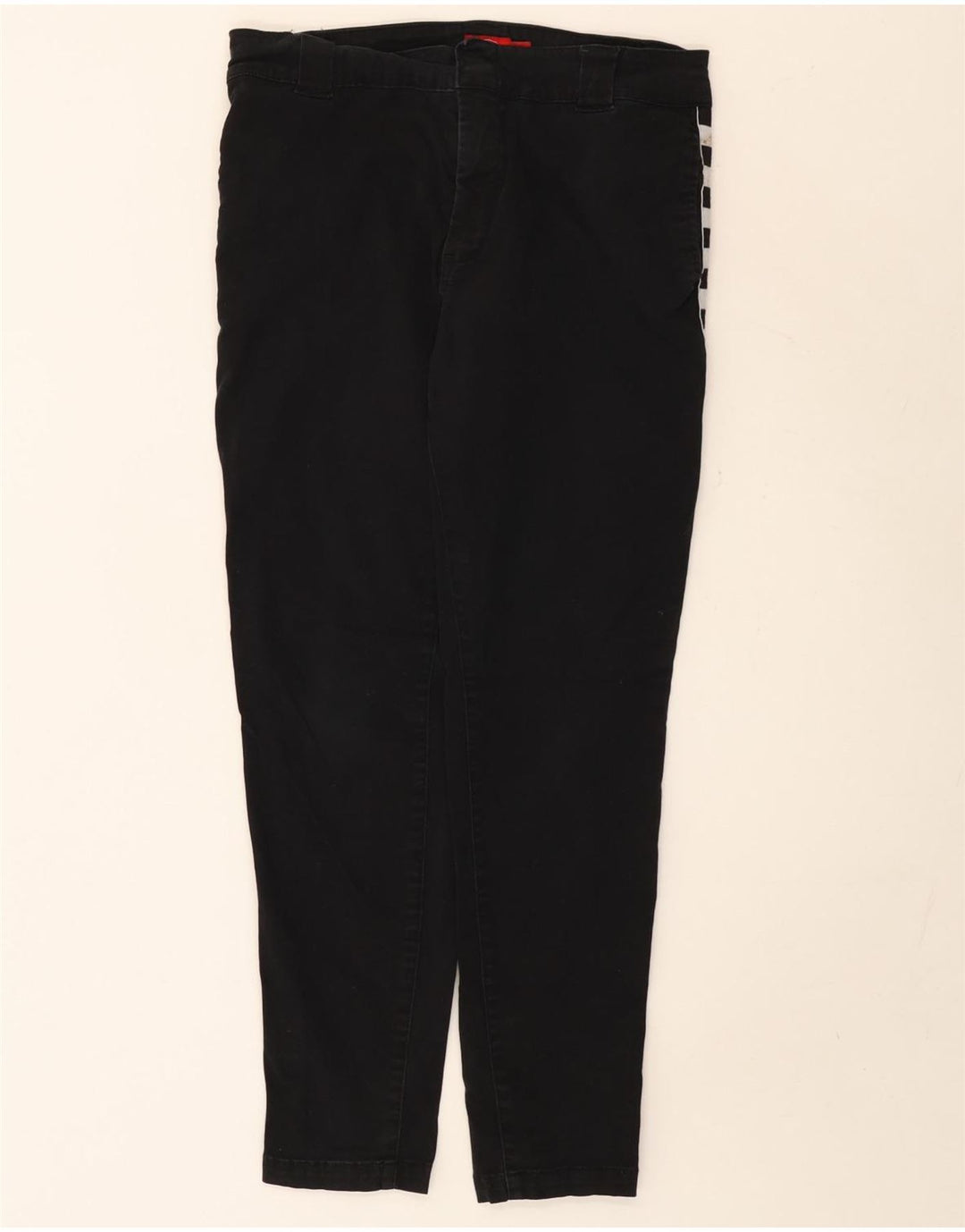 Dickies Slim Chino-Hose für Damen, US 9, M, W29, L28, Schwarz, geometrisch