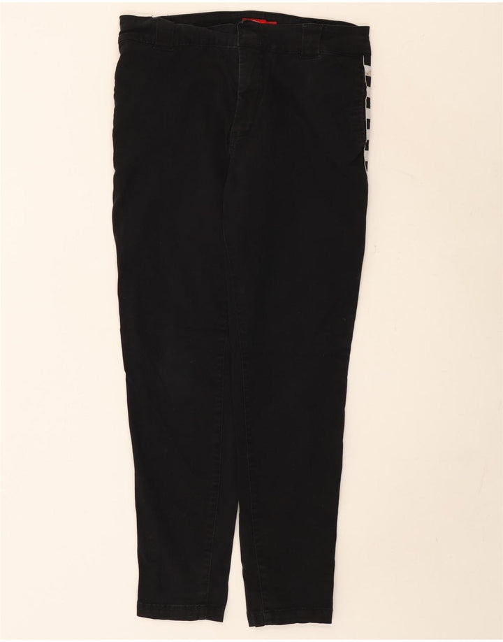 Dickies Slim Chino-Hose für Damen, US 9, M, W29, L28, Schwarz, geometrisch