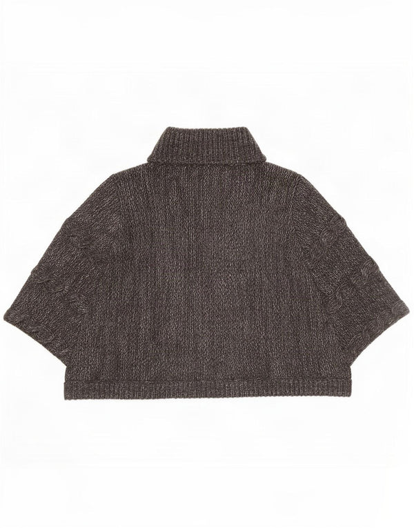 South Womens 1/2 Sleeve Bolero Jumper UK 16/18 Large Grey Meled Acrylic