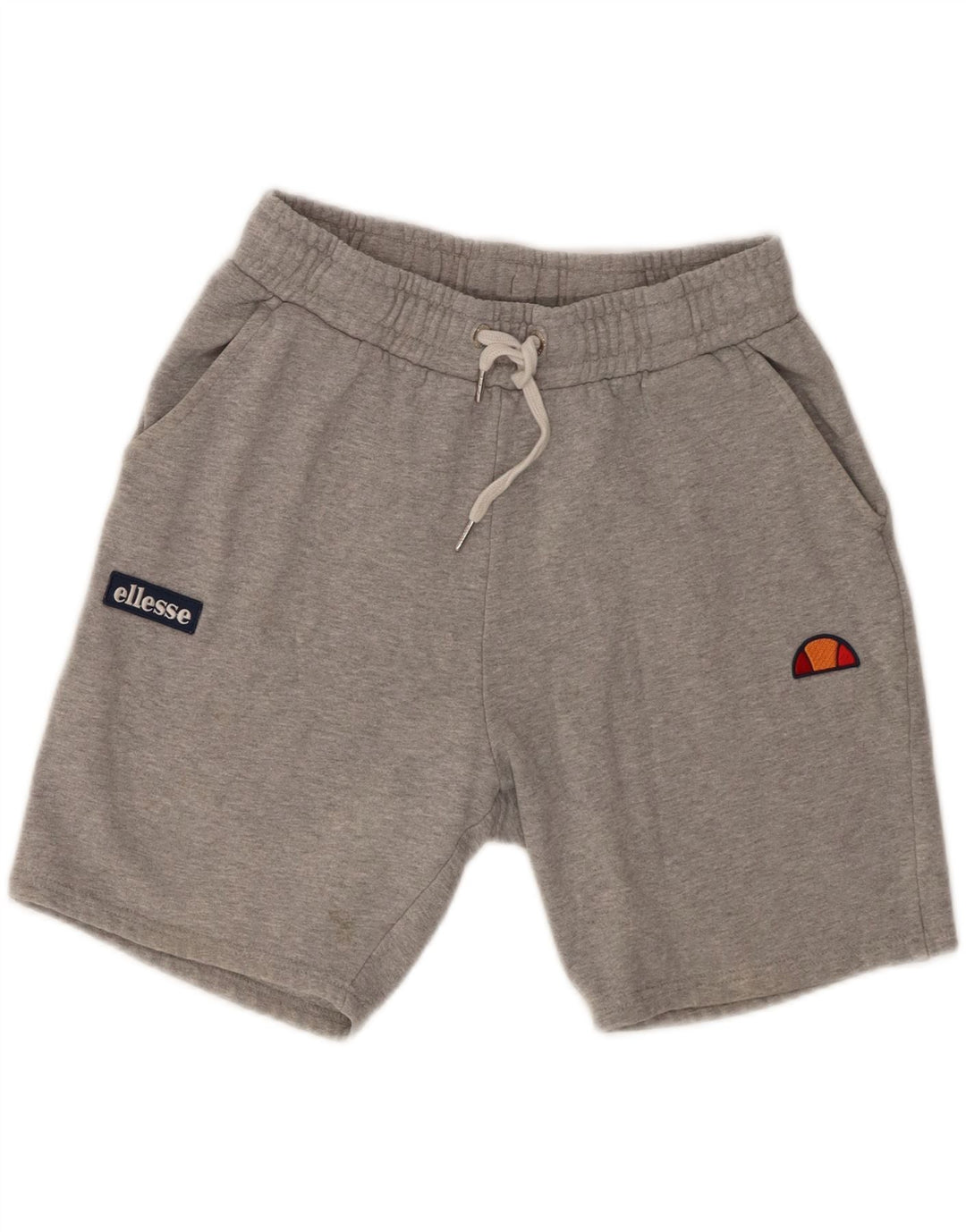 Ellesse Herren-Sportshorts mit Grafik, Größe S, graue Baumwolle