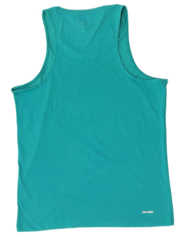Adidas Herren Climalite Graphic Weste Top Medium Türkis Baumwolle