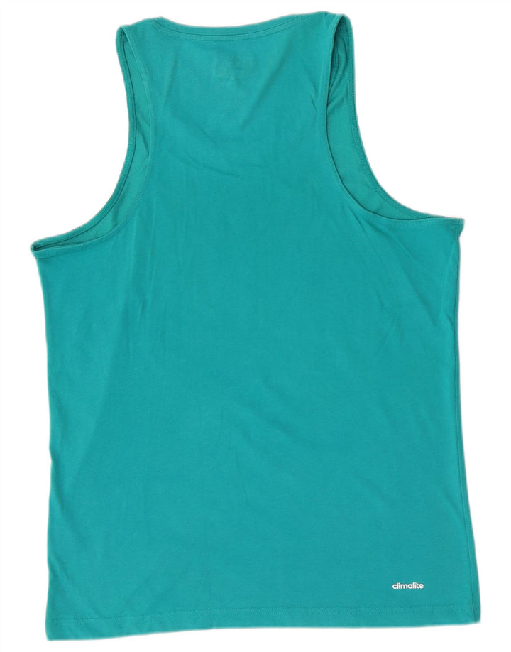 Adidas Herren Climalite Graphic Weste Top Medium Türkis Baumwolle