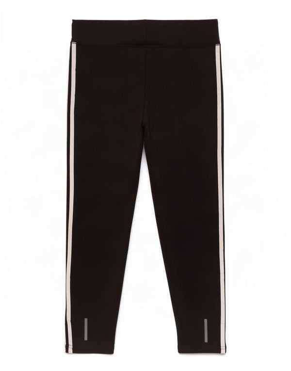 Adidas Damen Leggings UK 16/18 Large Schwarz Polyester